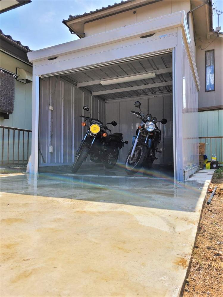 バイクガレージの設置|オプション工事実例｜トトハウス